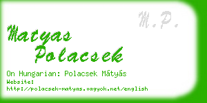 matyas polacsek business card
